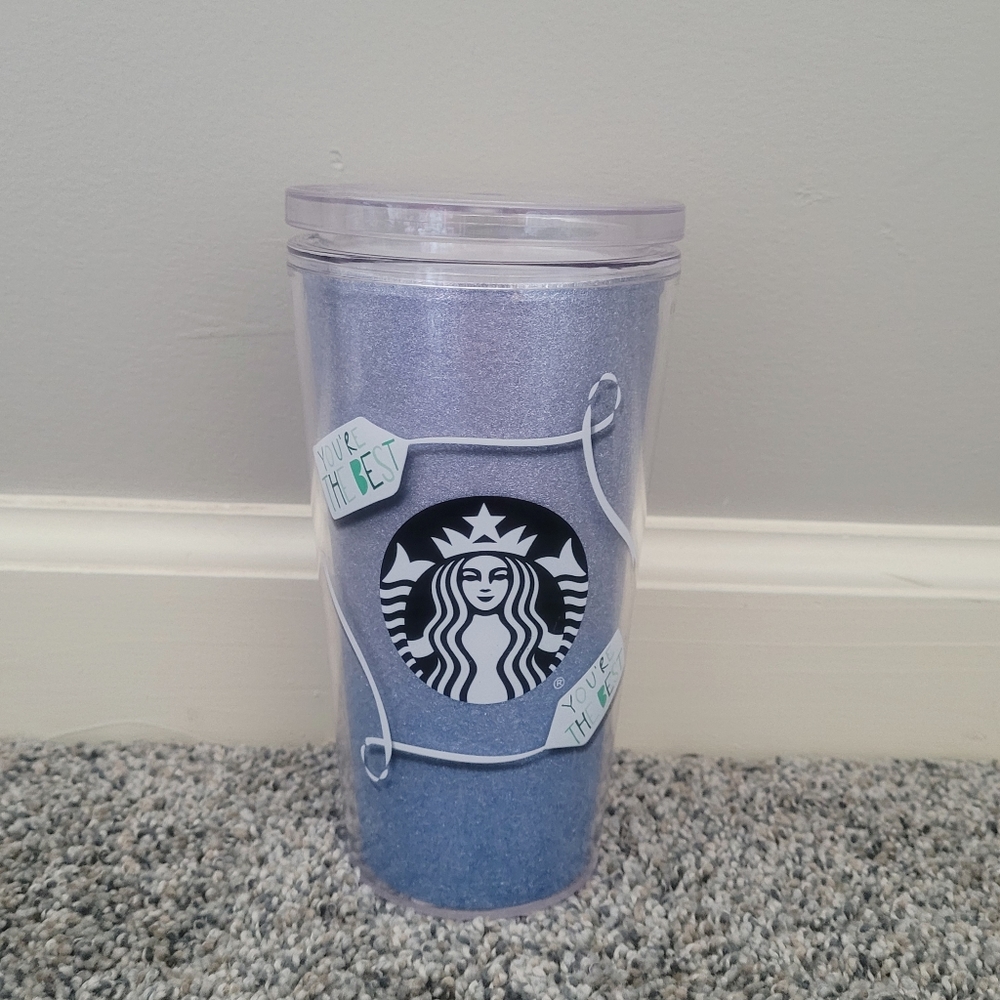 Starbucks Blue Glitter You're The Best Tumbler